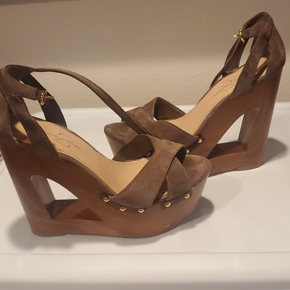 Jessica Simpson Cutout Wedges